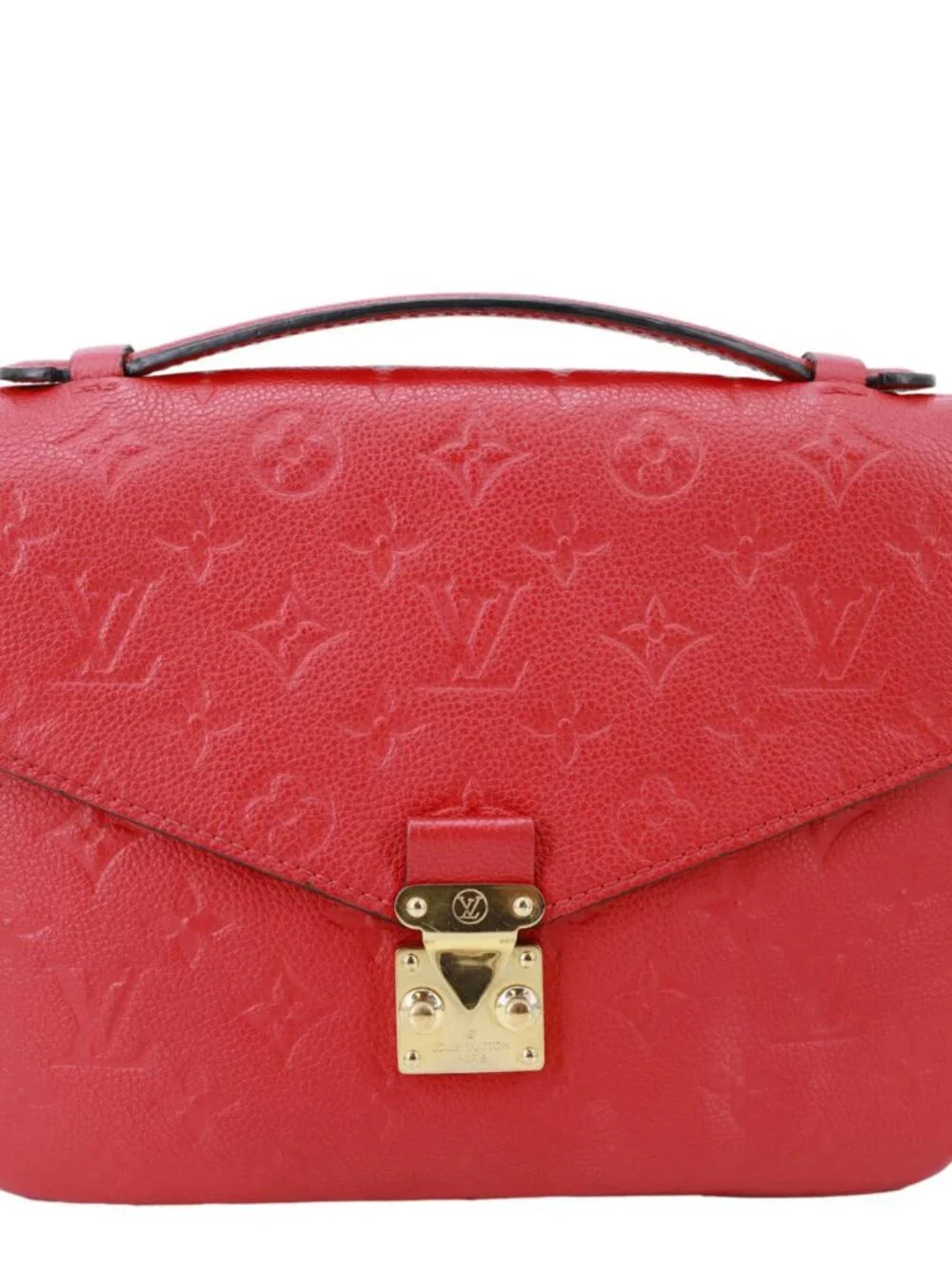 Louis Vuitton Metis Pochette Empreinte Leather Crossbody Bag Red